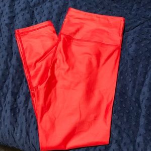 Red Zyia Metallic Leggings